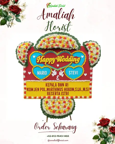 Papan Bunga Pernikahan Asam Kumbang